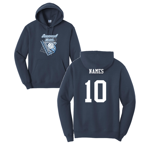 Port and Company Core Fleece Pullover Hooded Sweatshirt -- Navy