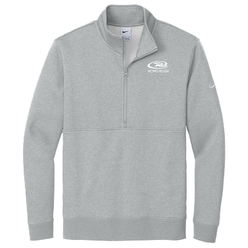 Nike Fleece Sleeve Swoosh 1/2-Zip -- Dark Grey Heather