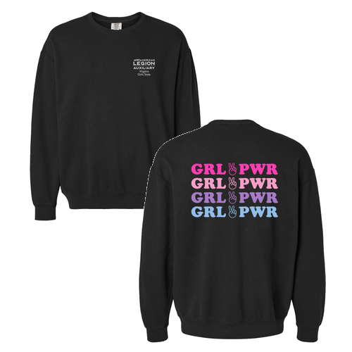 Comfort Colors Lightweight Adult Ringspun Crewneck Sweatshirt -- Black