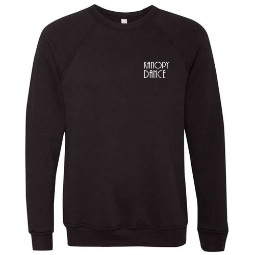 Bella Canvas Unisex Sponge Fleece Raglan Sweatshirt -- Black