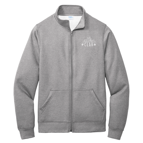 Port and Company Core Fleece Cadet Full-Zip Sweatshirt -- Athletic Heather