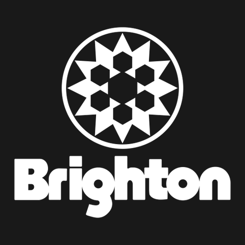 Brighton Logo 2 White Ink -- Long Sleeve Black