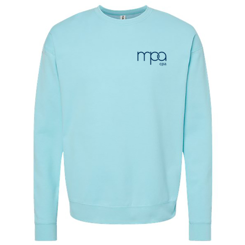 Tultex Fleece Crewneck Sweatshirt -- Purist Blue