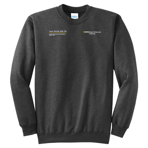 Port and Company Classic Crewneck Sweatshirt -- Dark Heather Grey