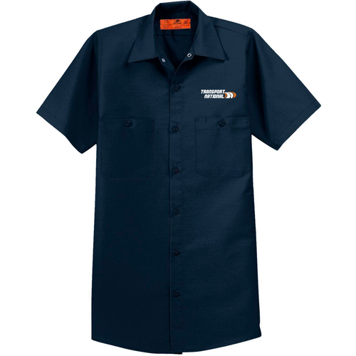 Red Kap Industrial Short Sleeve Work Shirt -- Navy