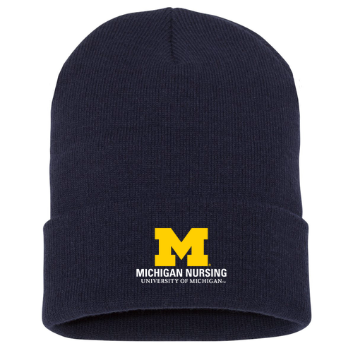 Yupoong Knit Hat with Cuff -- Navy