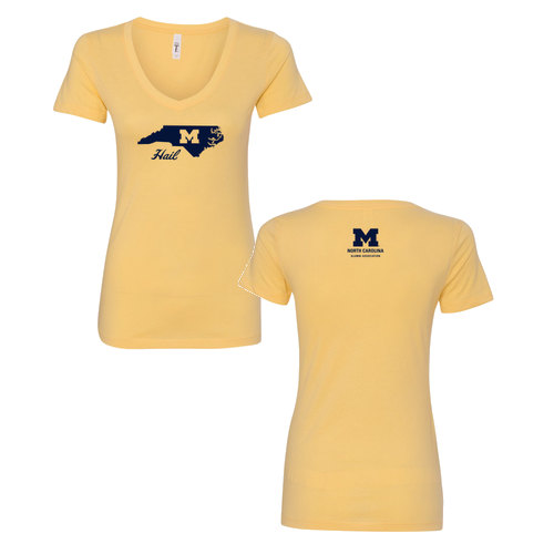 Ladies Next Level Soft Fitted Ideal V-Neck -- Banana Cream
