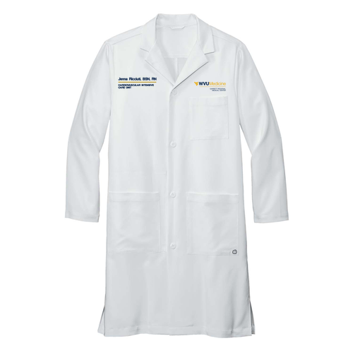 Garrett Regional Medical Center Wonderwink Men's Long Lab Coat -- White