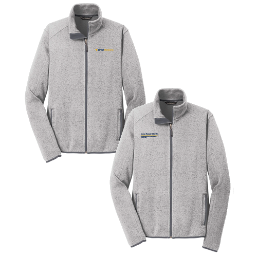 Port Authority Sweater Fleece Jacket -- Grey Heather