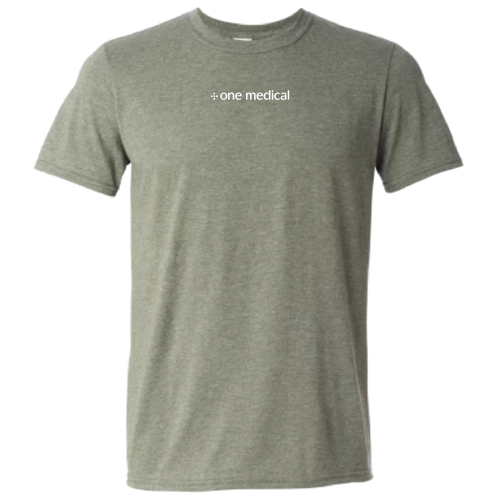 Gildan SoftStyle T-Shirt Embroidered-- Heather Military Green