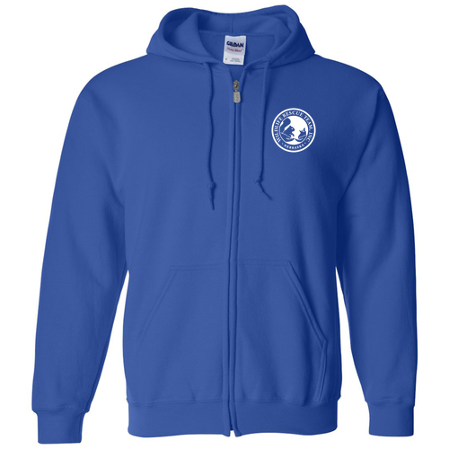 Gildan Full Zip Hooded Sweatshirt -- Royal
