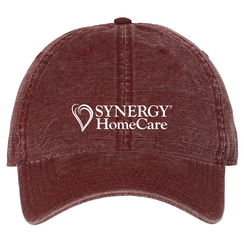 Sportsman Slub Fabric Dad Hat -- Maroon