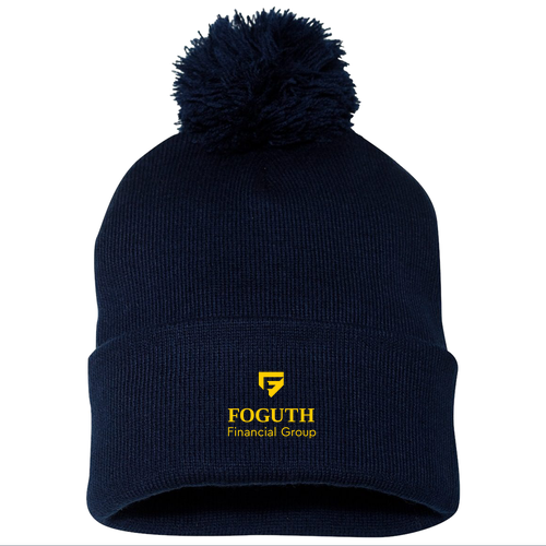 Sportsman Pom Pom Knit Hat -- Navy