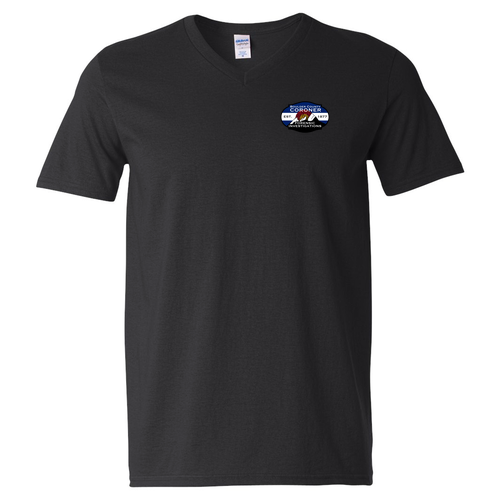 Gildan Adult V-Neck T-Shirt -- Black
