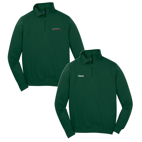 Sport Tek Quarter Zip Sweatshirt -- Forest Green