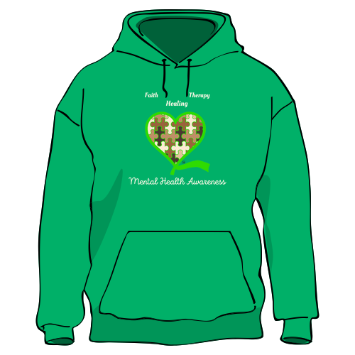 [HIDE] Mental Health Awareness Hoodie -- Irish Green