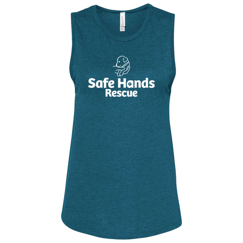 Bella Canvas Ladies Jersey Muscle Tank -- Heather Deep Teal