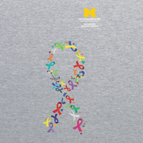 Gildan SoftStyle T-Shirt -- Sport Grey Ribbon Print