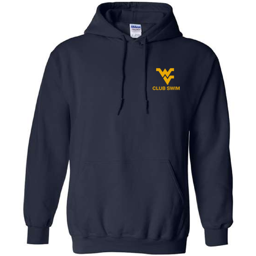 Left Chest Only Gildan Heavy Blend Hooded Sweatshirt -- Navy