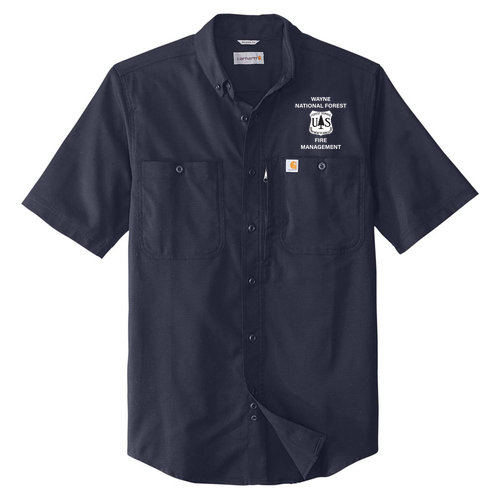[HIDE] Carhartt Rugged Professional Series Short Sleeve Shirt -- Navy -- Embroidered