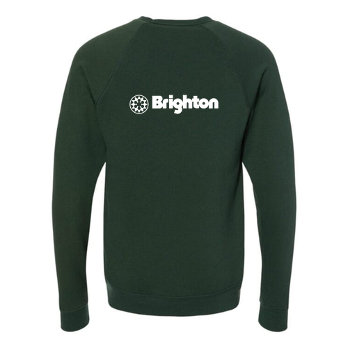 Brighton Logo 2 White Ink -- Crewneck Sweatshirt Forest