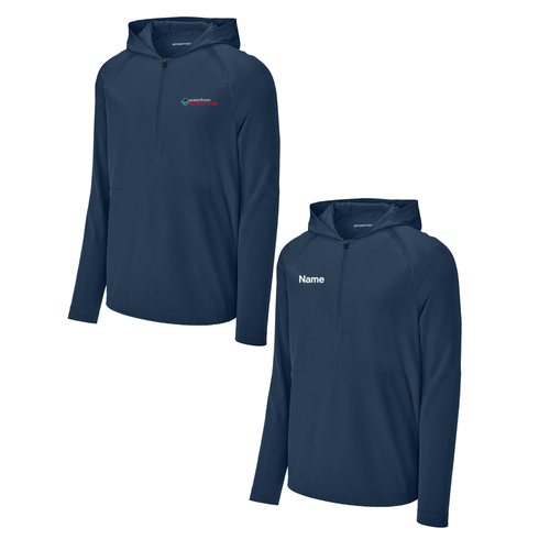 Sport-Tek Repeat 1/2-Zip Long Sleeve Hooded Jacket -- True Navy