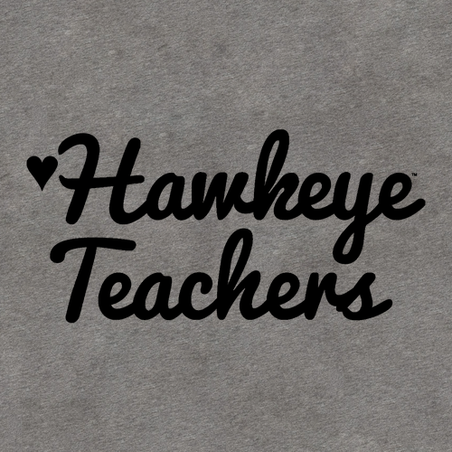 Hawkeye Teachers Bella Canvas Unisex Heather CVC T-Shirt -- Deep Heather