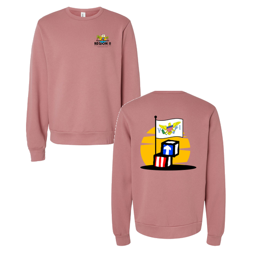 Bella+Canvas Sponge Fleece Classic Crewneck Sweatshirt -- Mauve