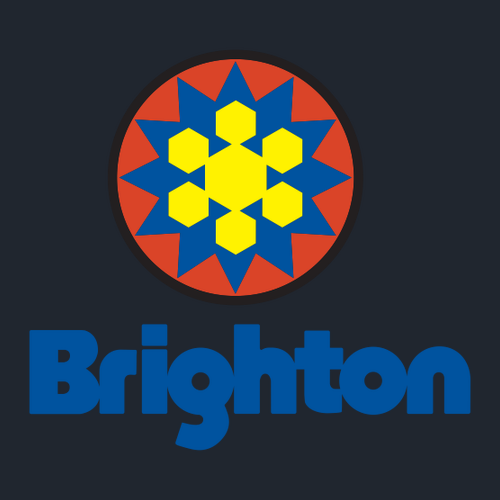 Brighton Logo 2 Full color -- Short Sleeve Midnight Navy