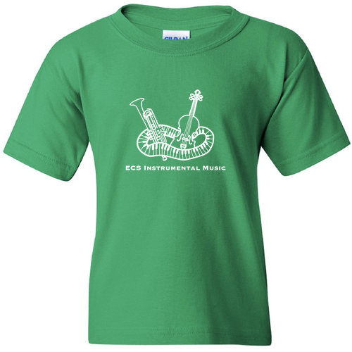 ECS Instrumental Music Youth T-Shirt -- Irish Green
