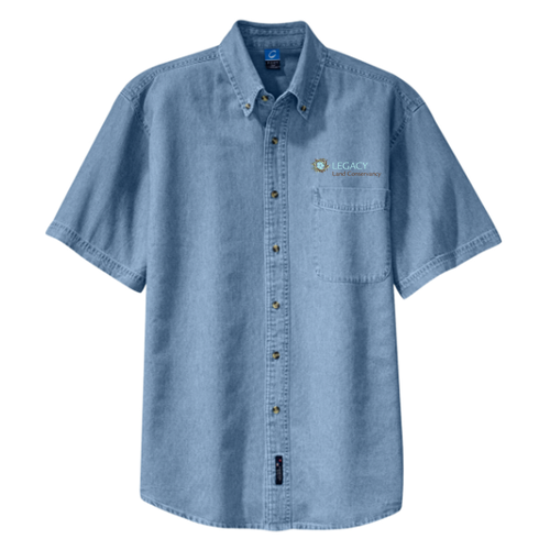 Port and Company Short Sleeve Value Denim Shirt -- Faded Blue