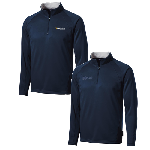Sport Tek Sportwick Fleece Quarter Zip Pullover -- Navy / Silver