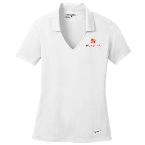 Nike Golf Ladies Dri Fit Vertical Mesh Polo -- White