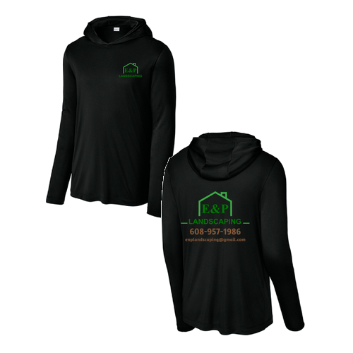 Sport-Tek Posi-UV Pro Long Sleeve Hoodie -- Black
