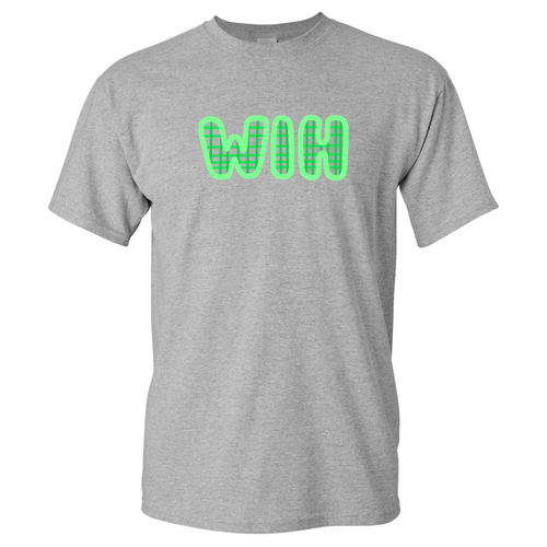 Green WIH Gildan Heavy Cotton Basic T-Shirt -- Sport Grey