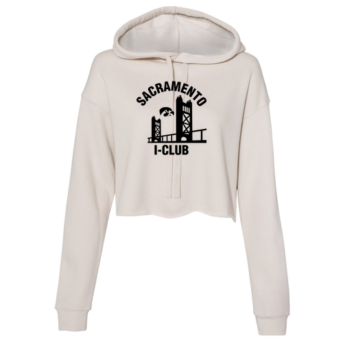 Bella Canvas Ladies' Cropped Fleece Hoodie -- Heather Dust