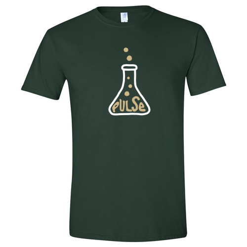 Gildan SoftStyle Pulse Flask Design T-Shirt -- Forest Green