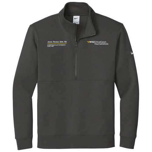 Nike Club Fleece Sleeve Swoosh 1/2-Zip -- Anthracite
