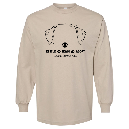 American Apparel Heavyweight Cotton Unisex Long Sleeve T-Shirt -- Sand