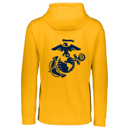 Mens/Unisex Augusta Wicking Fleece Hooded Sweatshirt -- Gold