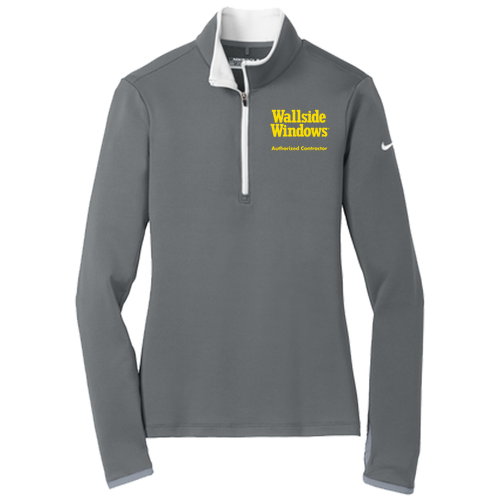 Nike Golf Ladies Dri FIT Stretch Half Zip Cover Up -- Dark Grey / White