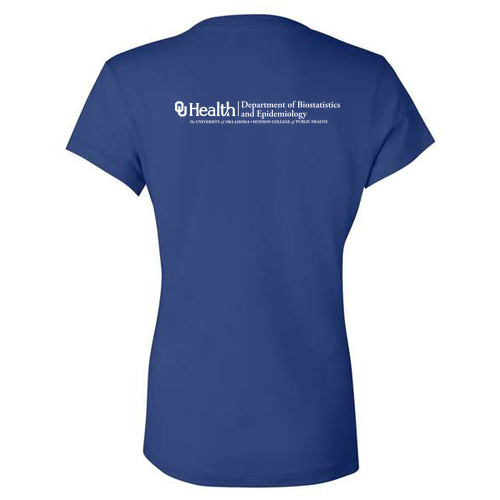 Ladies Bella Canvas Short Sleeve V-Neck T-Shirt -- True Royal