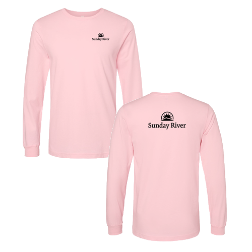 Sunday River Logo 2 Black Ink -- Long Sleeve Pink