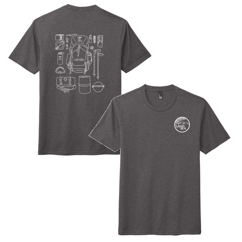 District Mens Perfect Tri Crew Tee -- Heathered Charcoal