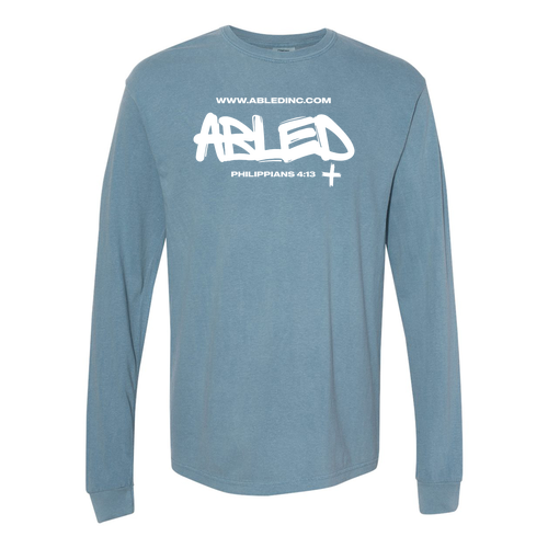 Comfort Colors Ringspun Long Sleeve Tee Front Ice Blue