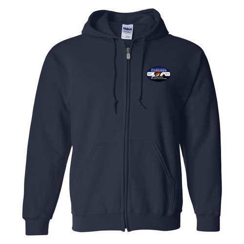 Gildan Full Zip Hooded Sweatshirt -- Navy