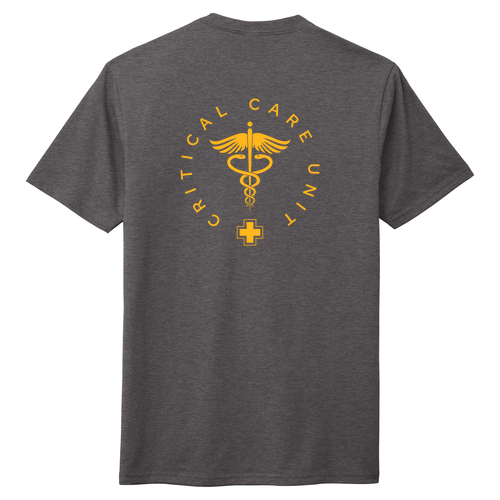 District Made Perfect Tri Crew Tee -- Heathered Charcoal