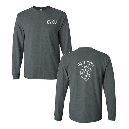 Gildan Ultra Cotton Longsleeve Basic T-Shirt -- Dark Heather