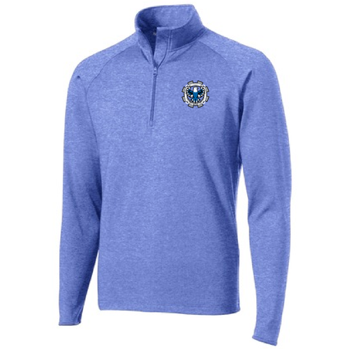 Mens/Unisex Sport Tek Sport Wick Stretch Half Zip Pullover -- True Royal Heather
