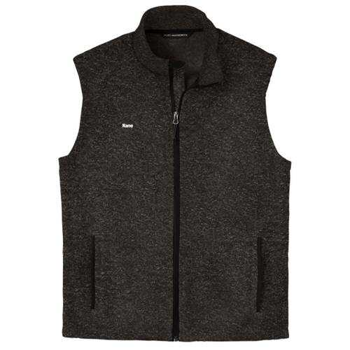 Port Authority Sweater Fleece Vest -- Black Heather